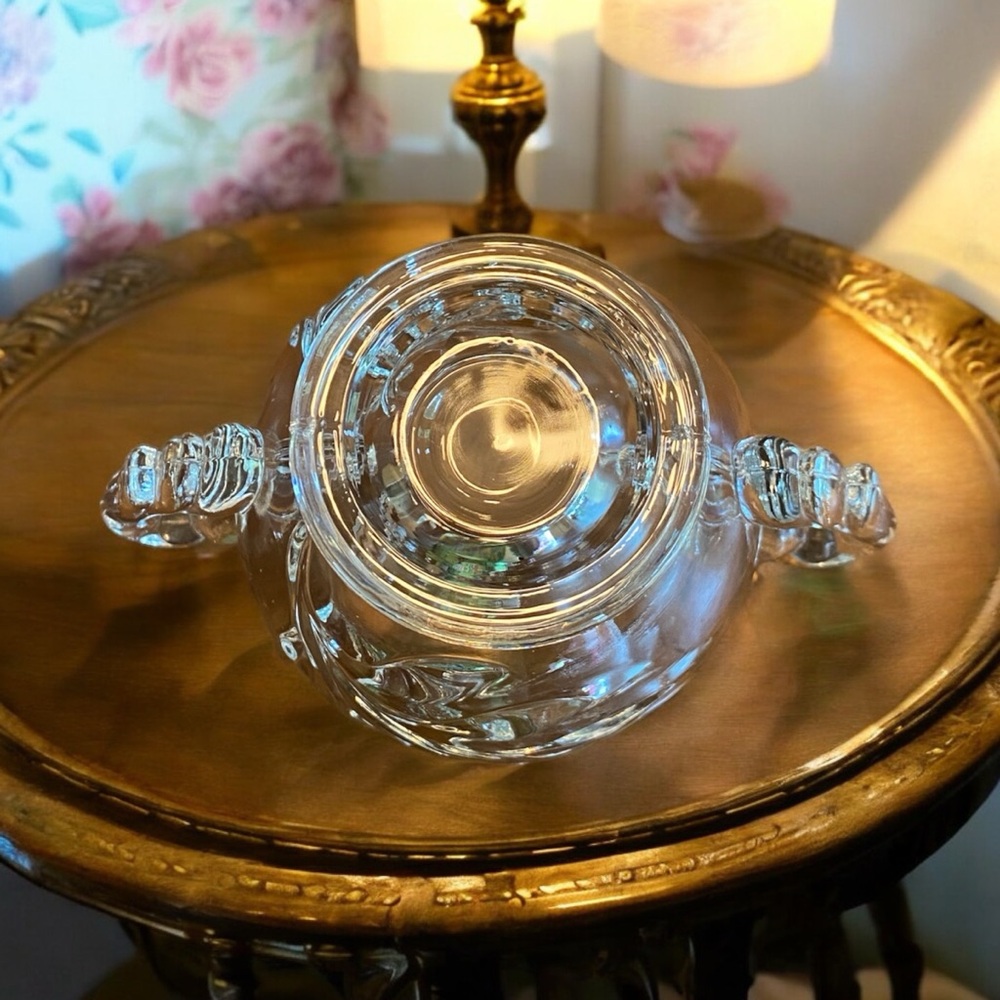 1930s 3 piece cream sugar and tray set by Indiana Glass "Willow / Oleander” - Picture 5 of 9